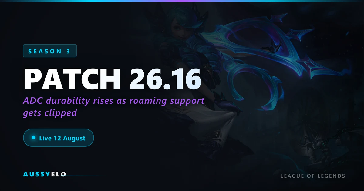 League of Legends Patch 26.16 preview featuring Gwen and the ADC magic resistance changes