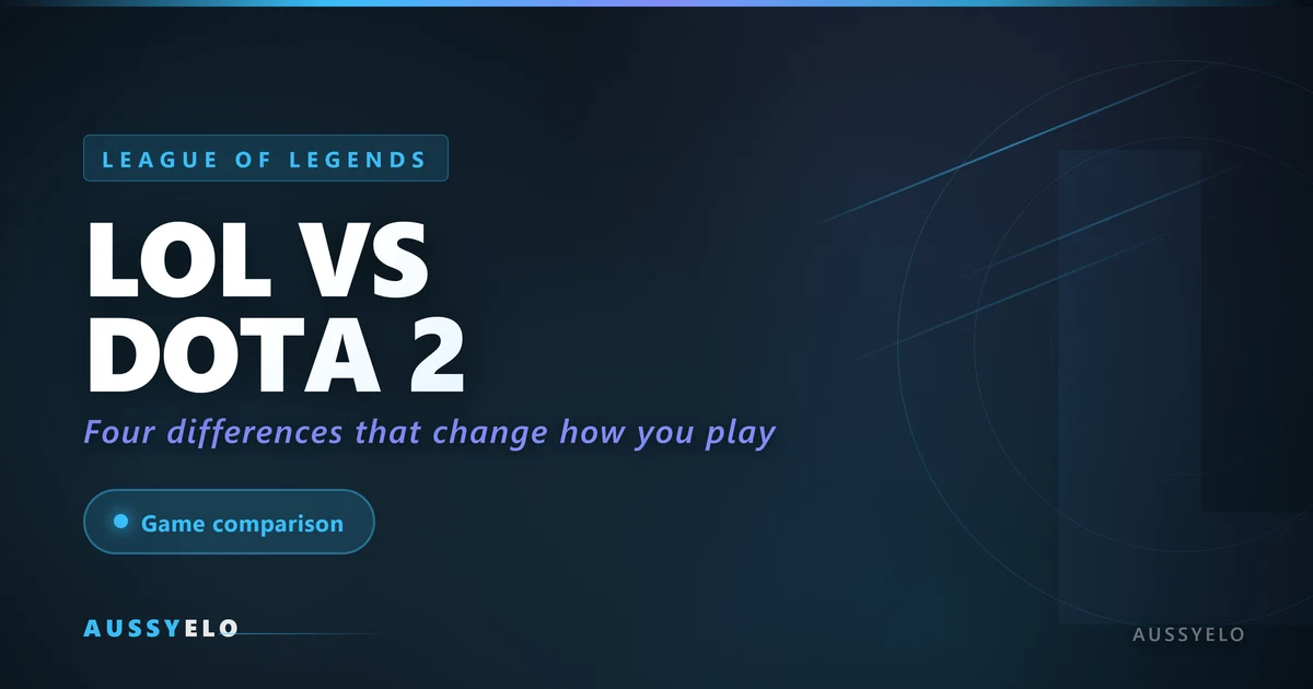 AussyELO comparison card for League of Legends versus Dota 2