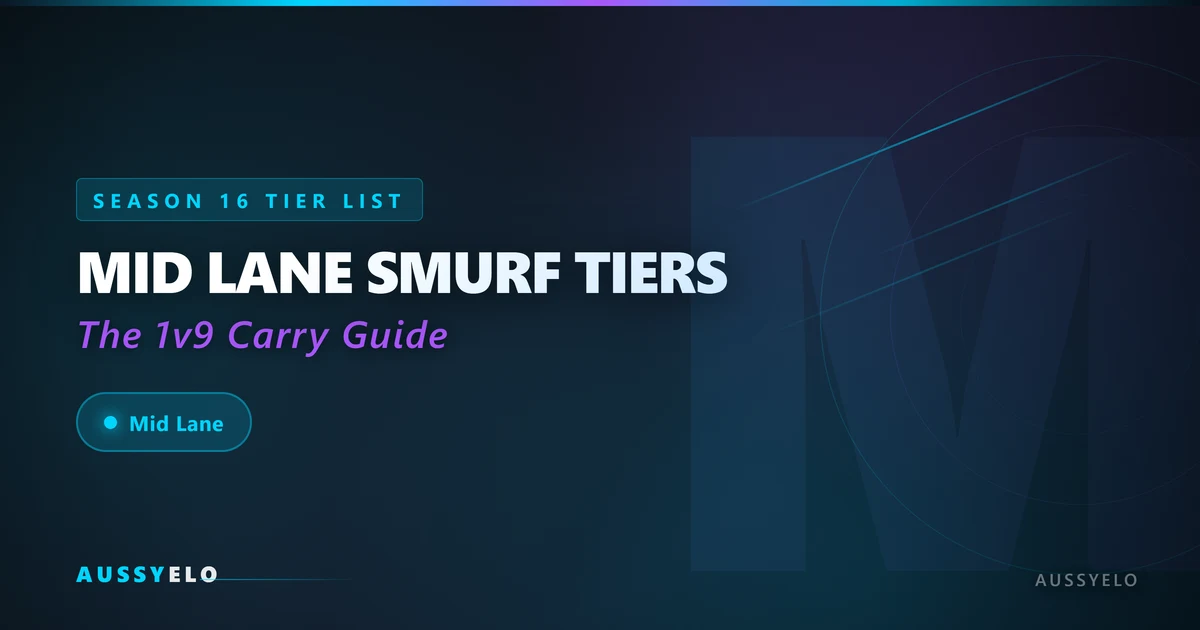 Mid Lane Smurf Tier List Season 16 - AussyELO
