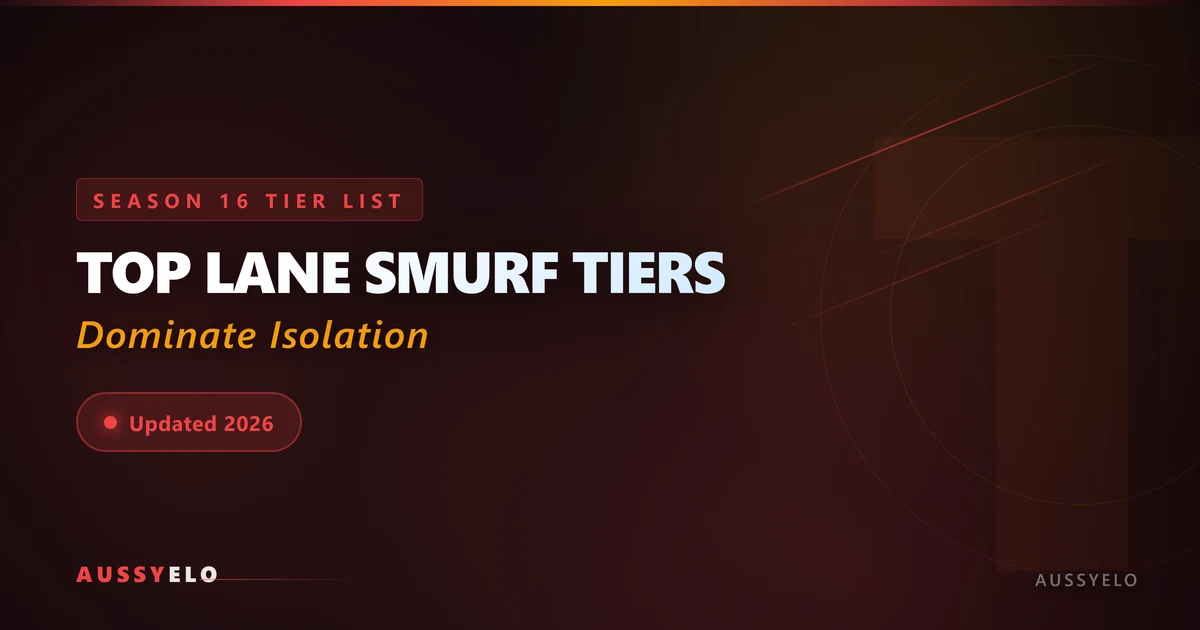 Top Lane Smurf Tier List Season 16 - AussyELO